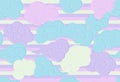 Seamless pattern with funny doodle clouds for prints, designs and coloring books. Nursery Background for Kidn