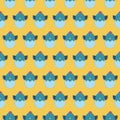 Seamless pattern funny Easter chicken Royalty Free Stock Photo