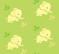 Seamless pattern with funny elephants. Royalty Free Stock Photo