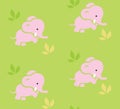 Seamless pattern with funny elephants. Royalty Free Stock Photo