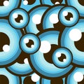 Seamless pattern with funny eyes. Vector illustration for design