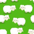 Seamless pattern of funny sheep Royalty Free Stock Photo