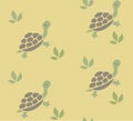 Seamless pattern with funny turtles