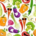 Seamless pattern. funny vegetable