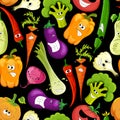 Seamless pattern. funny vegetable