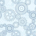 Seamless pattern of gear wheels Royalty Free Stock Photo