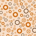 Seamless pattern of gears.