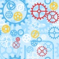 Seamless pattern with gears. Decor textile, wrapping paper, wallpaper design. Print for fabric. Automobile mechanical Royalty Free Stock Photo