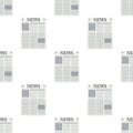 Newspaper Flat Icon Seamless Pattern