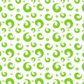 Seamless pattern of green curls