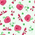 Seamless pattern of gentle pink haloween pumpkins Royalty Free Stock Photo