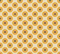Seamless pattern with geometric aboriginal ornament. Ethnic tribal rounded color background. Afican, australian motiph. Dots