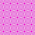 Pink geometric Greek lines seamless pattern