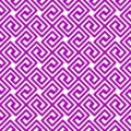 Purple Geometric Squares Greek seamless pattern Royalty Free Stock Photo