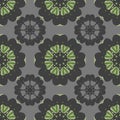 Seamless pattern with geometric colors. The combination of gray and green.