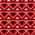 Seamless pattern with geometric design. Black red and white background for wallpapers, textile and fabrics Royalty Free Stock Photo