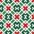 Seamless pattern with geometric figures. Repeated crosses ornamental abstract background. Ethnic and tribal motif