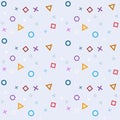 Seamless pattern with geometric shapes. Pattern with multicolored geometric shapes Royalty Free Stock Photo