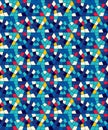 Seamless pattern from geometric shapes. Stained glass from polygons. Royalty Free Stock Photo