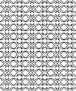 Seamless pattern with geometric shapes and symbols