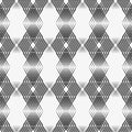 Seamless pattern with geometric shapes and symbols