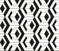 Seamless pattern with geometric shapes and symbols