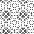 Seamless pattern with geometric shapes and symbols