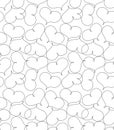 Seamless pattern with geometric shapes and symbols