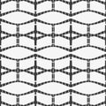 Seamless pattern with geometric shapes and symbols