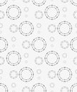 Seamless pattern with geometric shapes and symbols