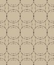 Seamless pattern with geometric shapes and symbols