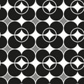 Seamless pattern with geometric shapes and symbols