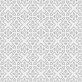 Seamless pattern with geometric shapes and symbols