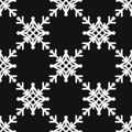 Seamless pattern of geometric snowflake. square snowflakes. Vector Eps-10