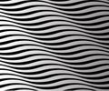 Seamless pattern with geometric waves. Endless stylish texture. Ripple monochrome background - Vektor