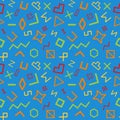 The seamless pattern in geometry art theme with geometry shape, rectangle, heart, diamond, Vector Illustration Royalty Free Stock Photo