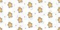 Seamless pattern with gingerbread man Cookies