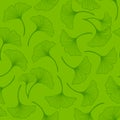 Seamless pattern with ginkgo leaves ornate