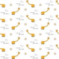 Seamless pattern with giraffe. Creative jungle childish texture. Great for fabric, textile Vector Illustration