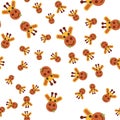 Seamless pattern of giraffe head Royalty Free Stock Photo