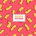 Seamless Pattern with Girl Finger