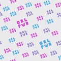 Seamless pattern with girl power inscription. Feministic lettering in hand drawn style. Vector illustration