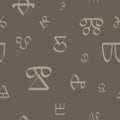 Seamless pattern with Glagolitic alphabet
