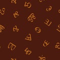 Seamless pattern with Glagolitic alphabet