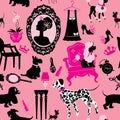 Seamless pattern with glamour accessories