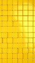 Seamless pattern of glossy yellow cubic blocks with soft shadows and highlights creating depth Royalty Free Stock Photo