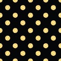 Seamless pattern with gold dots