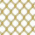 Seamless pattern with gold mesh netting. Vector colored background. Royalty Free Stock Photo