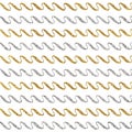 Seamless pattern of gold and silver wavy stripes Royalty Free Stock Photo