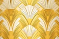Seamless pattern with golden books on a white background